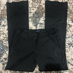Vintage Y2k pinstripe black low rise women’s dress pants